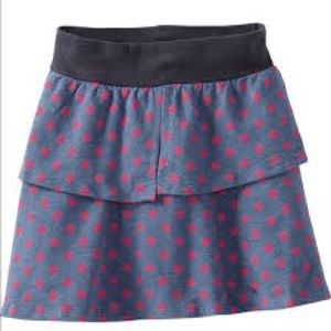 Tea Collection jersey split ruffle polka dot skirt size 7